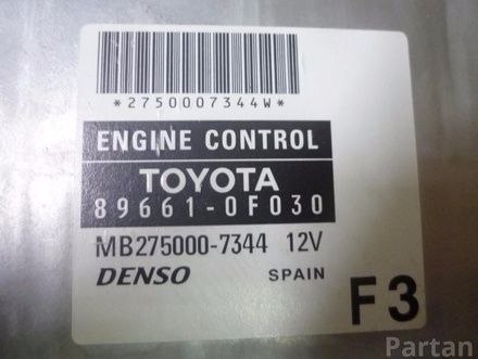 TOYOTA 89661-0F030 / 896610F030 COROLLA Verso (ZER_, ZZE12_, R1_) 2008 Control unit for engine