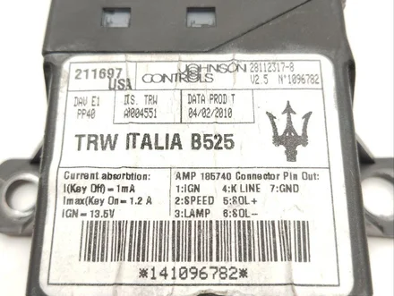 Maserati 211697, 28112317 - 8, 185740 / 211697, 281123178, 185740 QUATTROPORTE V 2010 Power Steering control unit