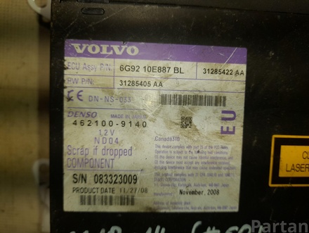 VOLVO 31285405 XC60 2011 DVD changer