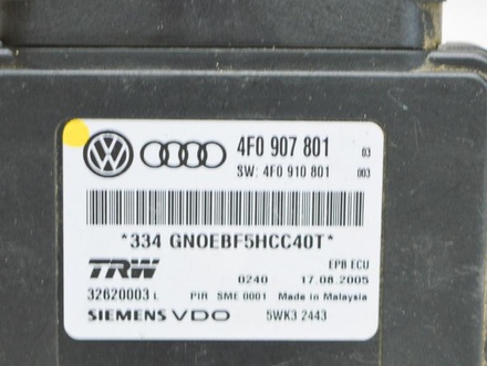 AUDI 4F0907801 A6 (4F2, C6) 2007 Steuergeraet fuer elektromechanische Feststellbremse -EPB-