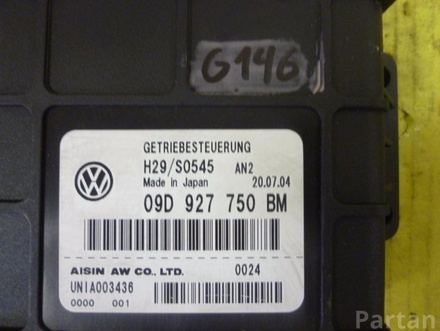 VW 09D 927 750 BM / 09D927750BM TOUAREG (7LA, 7L6, 7L7) 2005 Control unit for automatic transmission