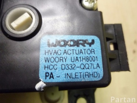 HYUNDAI HCC D332-QQ7LA / HCCD332QQ7LA i10 (PA) 2010 Adjustment motor for regulating flap