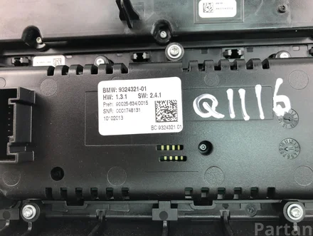 BMW 9324321 1 (F20) 2015 Automatic air conditioning control