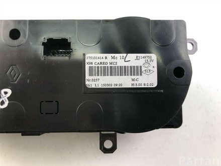 Renault 275101414R CLIO IV (BH_) 2014 Unidad de control, control automático del aire acondicionado