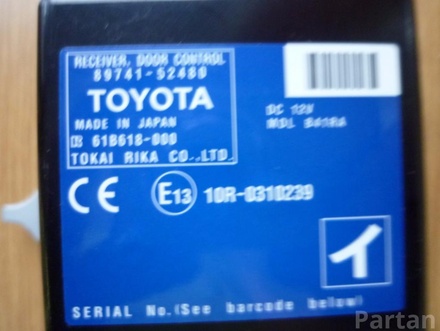 TOYOTA 89741-52480 / 8974152480 VERSO S (_P12_) 2012 Control unit for door