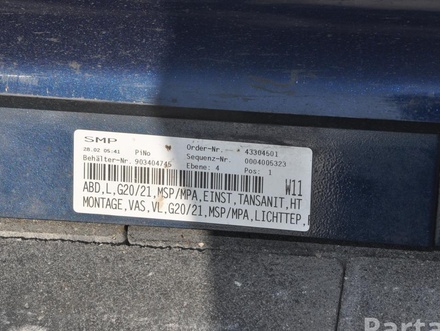 BMW 8069381 ; M Sport / 8069381, MSport 3 (G20) 2020 Side member trim left side