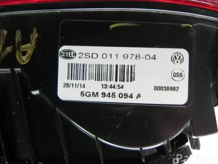 Volkswagen 5GM 945 094 A, 5GM 945 260, USA / 5GM945094A, 5GM945260, USA GOLF VII (5G1, BQ1, BE1, BE2) 2014 Taillight Right
