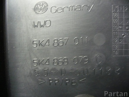 VW 5K4 867 011, 5K4 868 079 C / 5K4867011, 5K4868079C GOLF VI (5K1) 2012 Door trim panel 