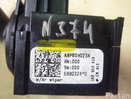 VW 1K0 953 519 / 1K0953519 CADDY III Variant (2KB, 2KJ, 2CB, 2CJ) 2006 Brazo/ interruptor para el lavado de ventanas/ limpieza