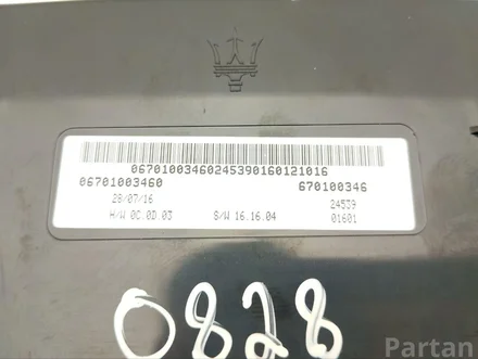 Maserati 06701003460 LEVANTE 2017 Bedienteil Klima