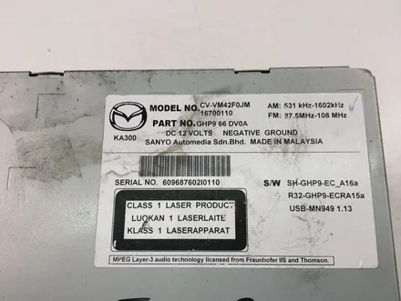 Mazda GHP966DV0A 6 Saloon (GJ, GL) 2013 Radio / CD