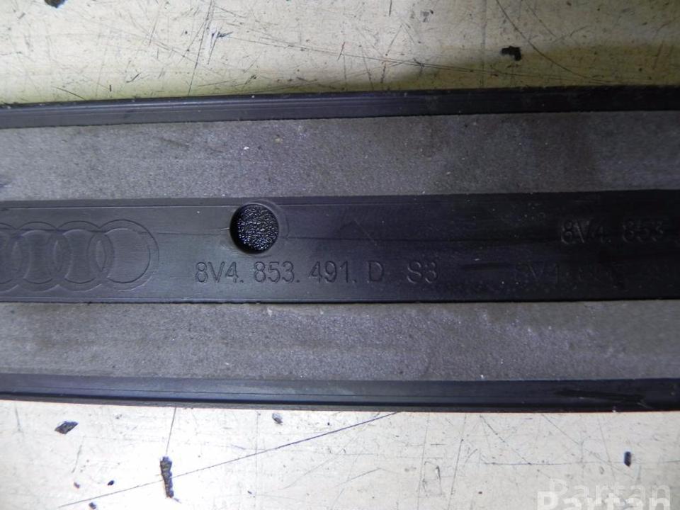 Audi 8V4 853 491 D, 8V4 853 491 A, 8V4 853 491 B, 8V4 853 491 H, 8V4 853 491 E, 8V4 853 491 G / 8V4853491D, 8V4853491A, 8V4853491B, 8V4853491H, 8V4853491E, 8V4853491G A3 Limousine (8VS, 8VM) 2014 Durų slenksčio apdaila - Full size